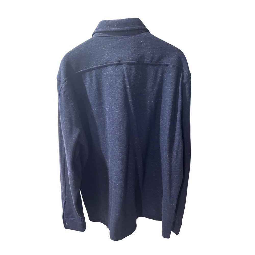 Apt. 9 Mens Blue Marled Knit Button Down Shirt Jacket Large RN73277 - Picture 3 of 9